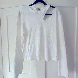 K.ngsley White Cut-Out Long Sleeve designer top XXL